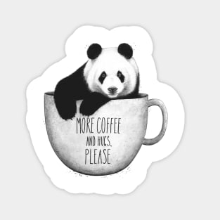 Panda with coffee Sticker
